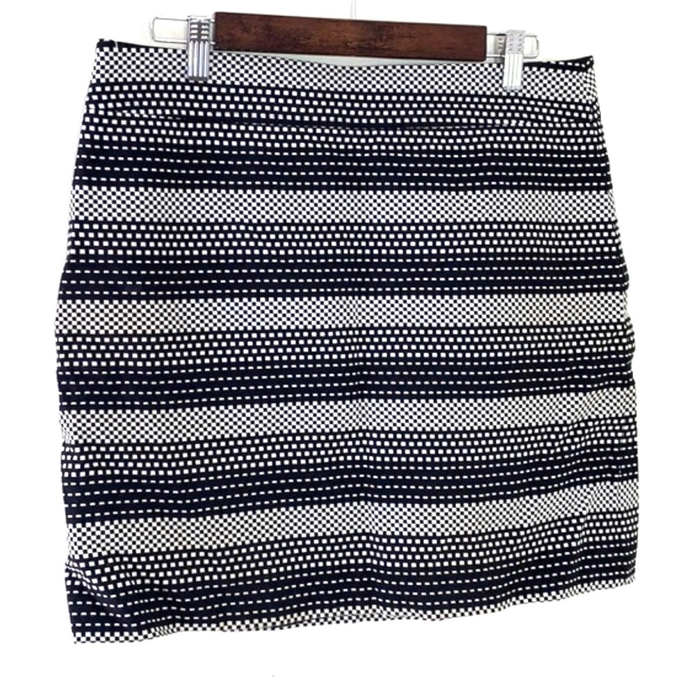 Ann Taylor Loft Black/White Dash Skirt